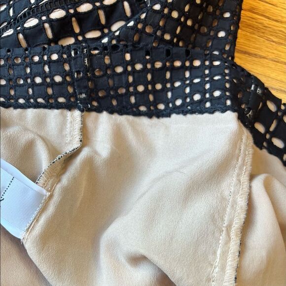 J Crew Collection One Shoulder Ruffle Eyelet Black Dress Size 2 - Picture 7 of 14